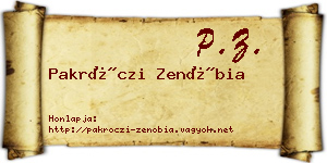 Pakróczi Zenóbia névjegykártya